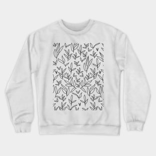 floral leaves grid pattern 3 Crewneck Sweatshirt